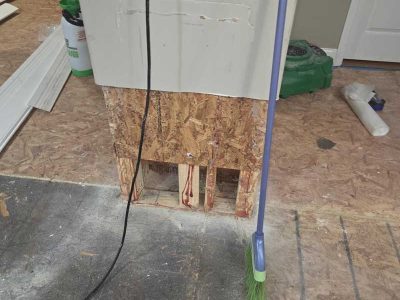 Room Undergoing Water Damage Remediation