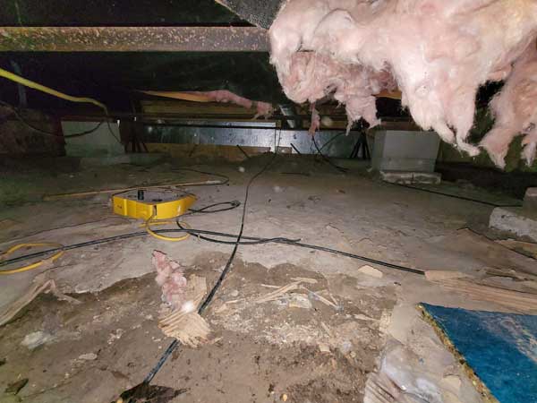 Damaged Crawl Space